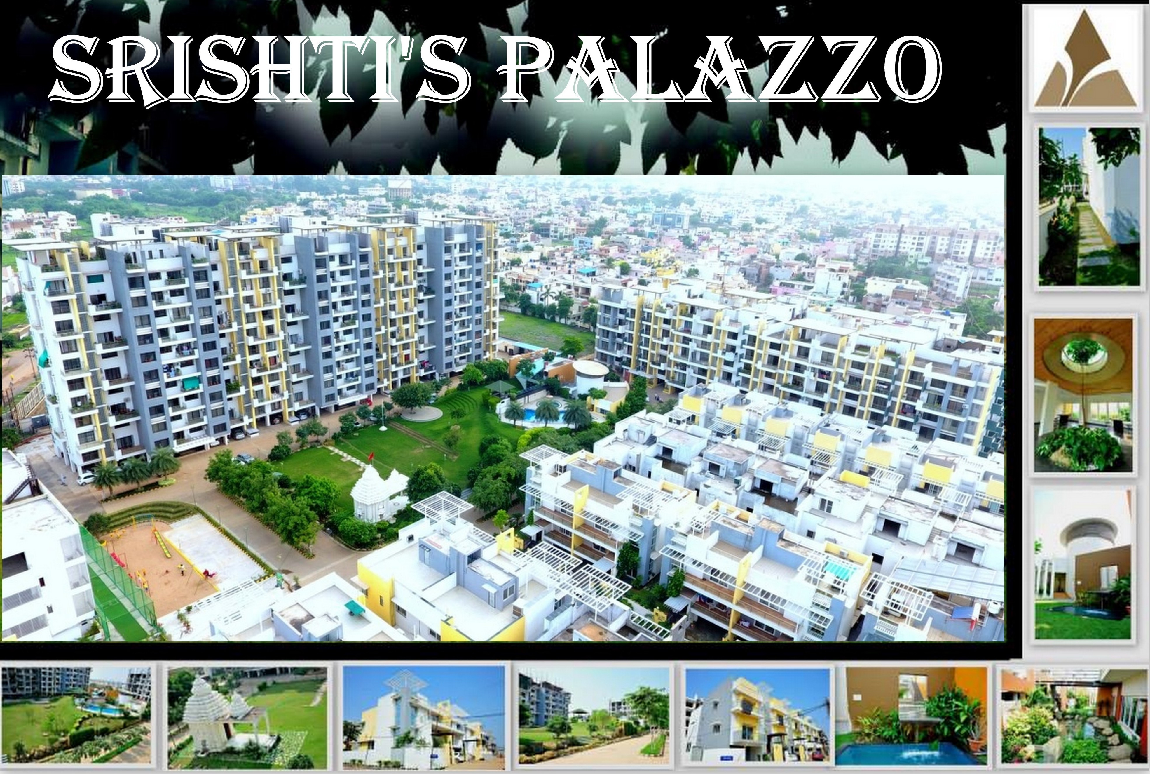 Best architectural design an example of creativity and innovation Surrounded by lush green garden at Srishtis palazzo